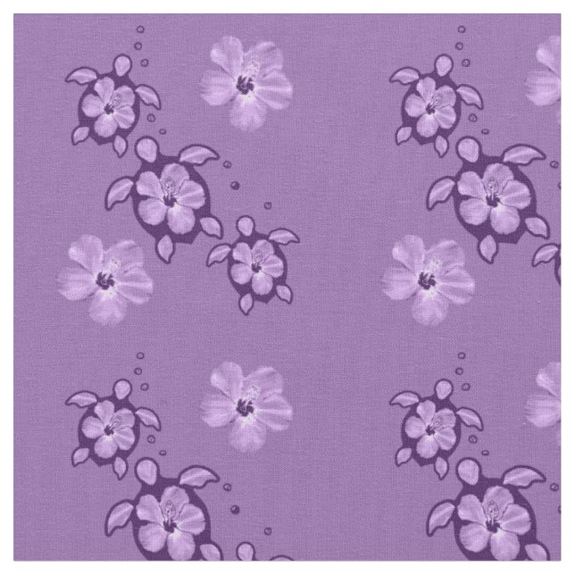3 Tissu de tortues de Honu violet (Fermer)