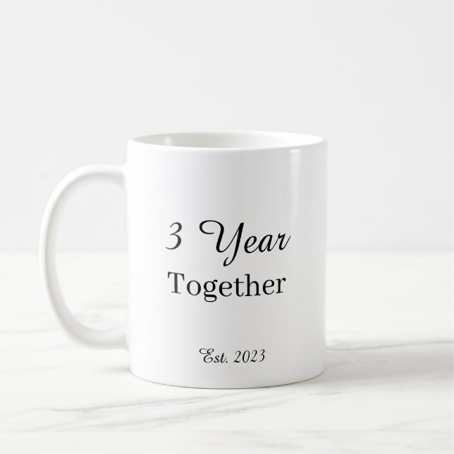 3 Year Anniversary Mug – First Wedding Anniversary (Gauche)