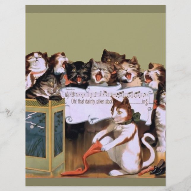 3abrigolos chats chantants vintages chats amusants (Devant)