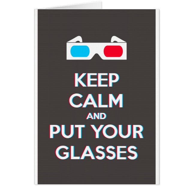3D gardent le calme et vous mettent des verres (Devant)