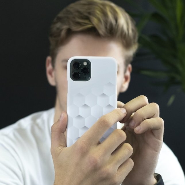3D Honeycomb blanc iPhone 13 Pro Coque (Créateur téléchargé)