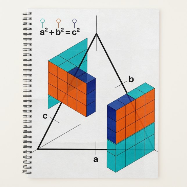 3D Pythagorean Theorem Math Planner (Devant)