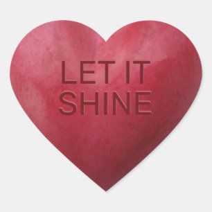 3D Red Candy Heart Message disant Stickers Cadeau