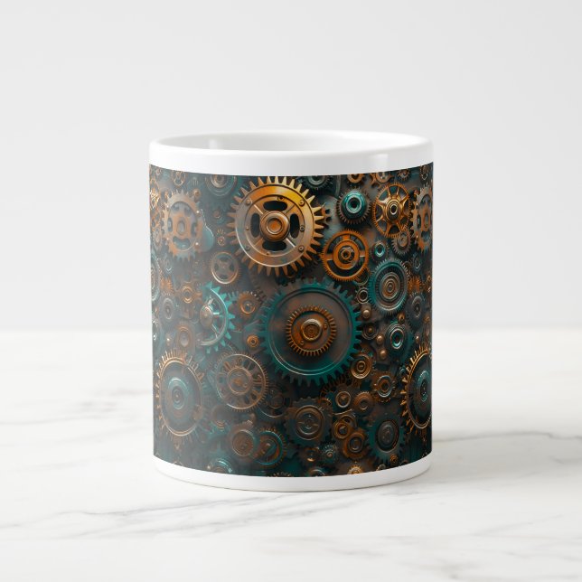 3D Retro Retro Regarder Sprockets Jumbo Coffee MUG (Devant)