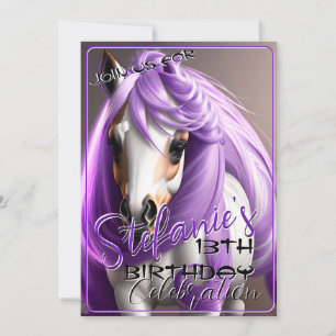 3D Spirit Pony 38 Invitation d'anniversaire