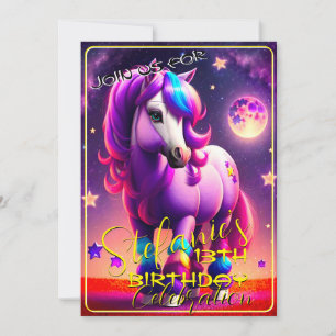3D Spirit Pony 46 Invitation d'anniversaire