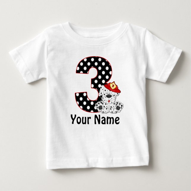 3e anniversaire Dalmatie personnalisée T-shirt (Devant)
