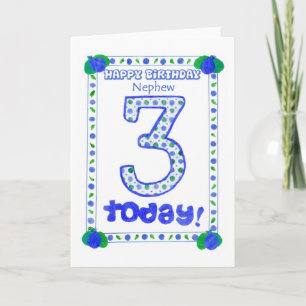 3e carte d'anniversaire pour un Nephew