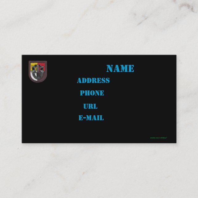 3e carte de visite de patch de groupe des forces s (Devant)