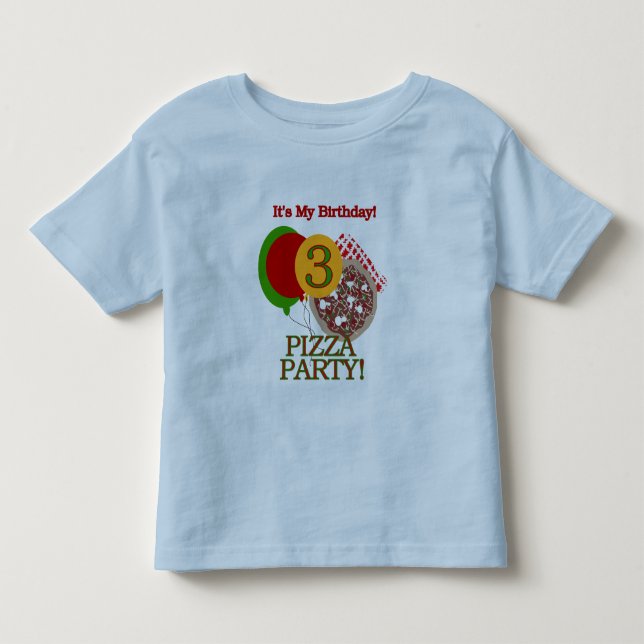 3e fête de pizza Tshirts et cadeaux d'anniversaire (Devant)