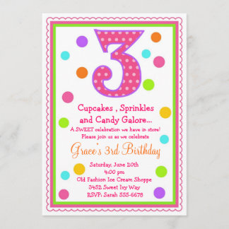 3ème invitation d'anniversaire de surprise douce