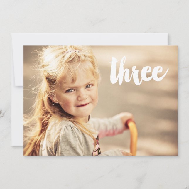 3ème Invitation de recouvrement de photo du numéro (Devant)