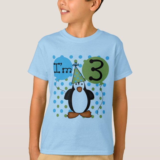 3ème Pingouin T-shirts et cadeaux d'anniversaire (Devant)