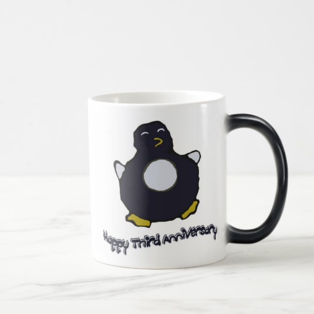 3ème Tasse de pingouin d'anniversaire (Droite)