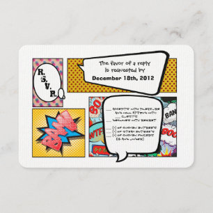 3x5 R.S.V.P. Carte de réponse Bande dessinée Livre