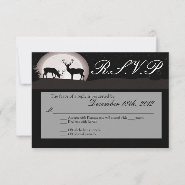 3x5 R.S.V.P. Réponse Chasseurs de cartes Moon Deer (Devant)