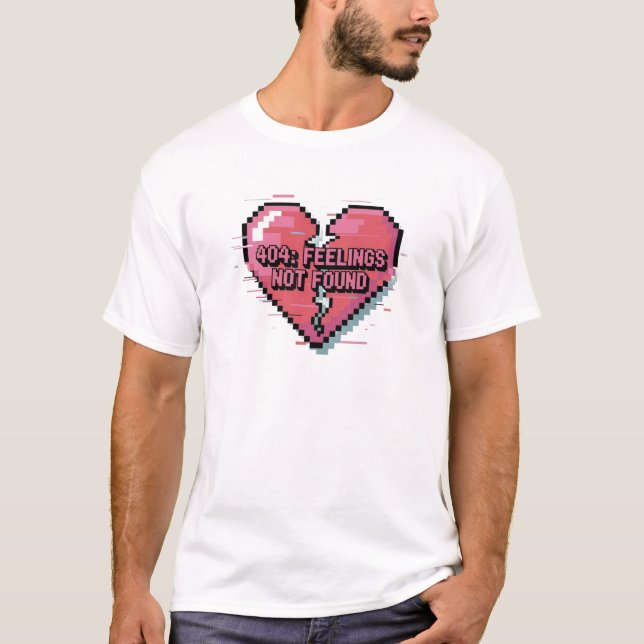 404 Sentiments non trouvés - T-shirt Pixel Glitchc (Devant)
