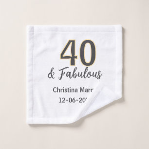 40 ans et magnifique calligraphie gris jaune d'ann