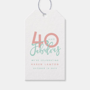 40 et étiquette cadeau fabuleuse