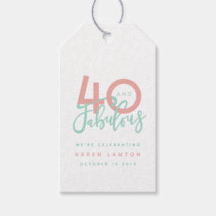 40 et étiquette cadeau fabuleuse