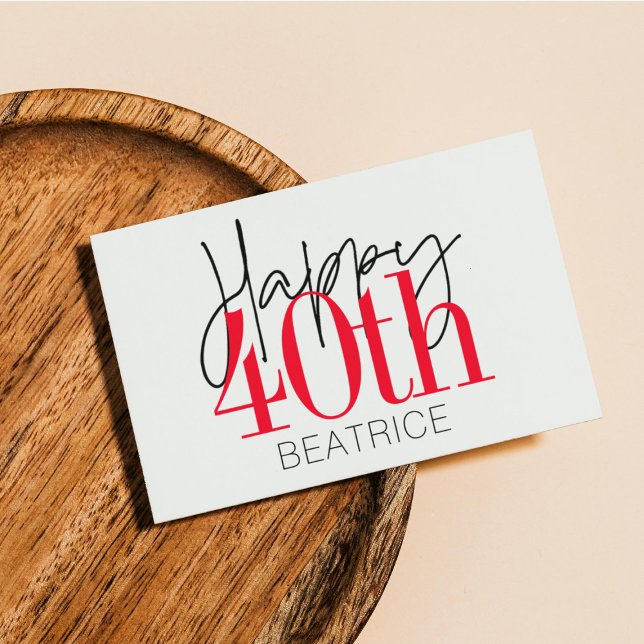 40 et fabuleuse 40e carte d'anniversaire (Créateur téléchargé)