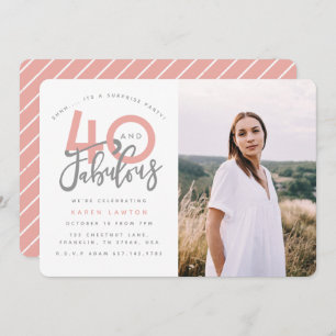 40 et fabuleuse invitation à la fête d'anniversair