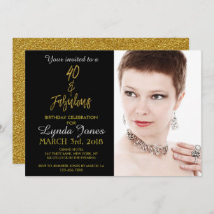 40 et fabuleuse invitation pour l'anniversaire du 