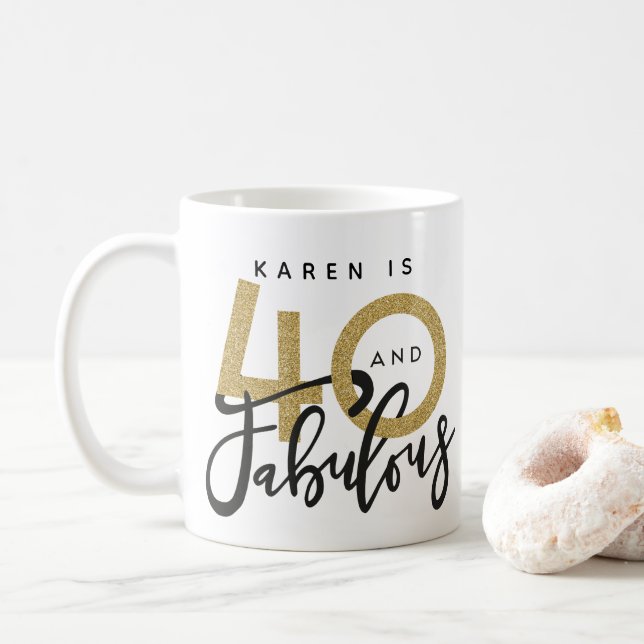40 et fabuleuse tasse d'anniversaire (Avec donut)
