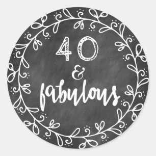 40 et fabuleux 40e Anniversaire Autocollants perso