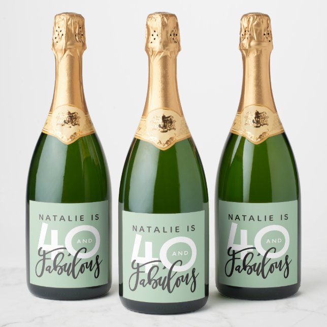40 et fabuleux étiquette de fête d'anniversaire (Bouteilles)