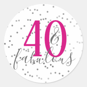 40 et fabuleux Stickers de fête d'anniversaire