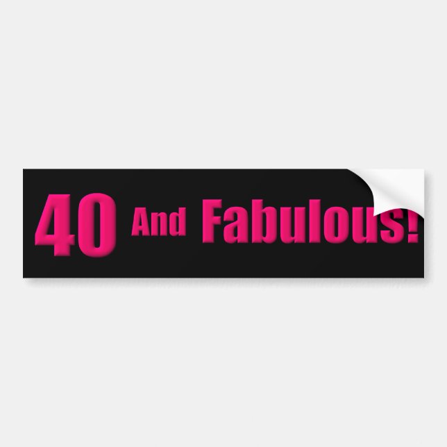 40 et Sticker de pare-chocs fabuleux (Devant)