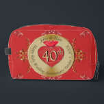 40e/15e anniversaire du Mariage Imprimez le sac à<br><div class="desc">Pour une touche de romantisme dans un design classique et régal,  rouge rubis,  pourquoi ne pas la délecter avec un sac de toilette marquant votre anniversaire,  qu'elle adorera! ?</div>