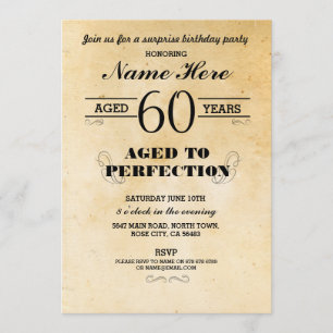 40E 50E 60E 70E ANNIVERSAIRE TOUT ÂGE INVITATION D