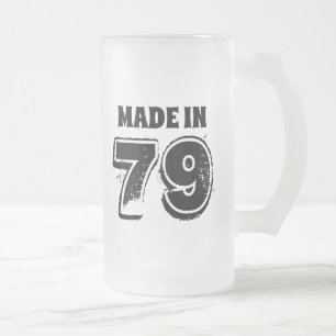 40e Anniversaire Beer Mug Fabriqué en 79 Typograph