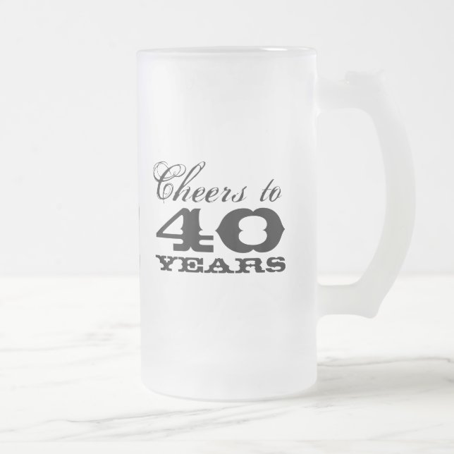 40e anniversaire Bière Mug cadeau pour les hommes  (Droit)