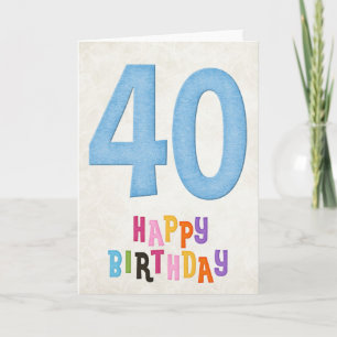 40e anniversaire Bonne carte d'anniversaire Concep
