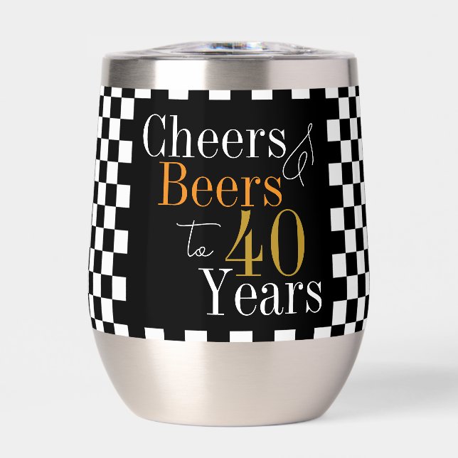 40e anniversaire Cheers Bières noir et blanc Chèqu (Avant)