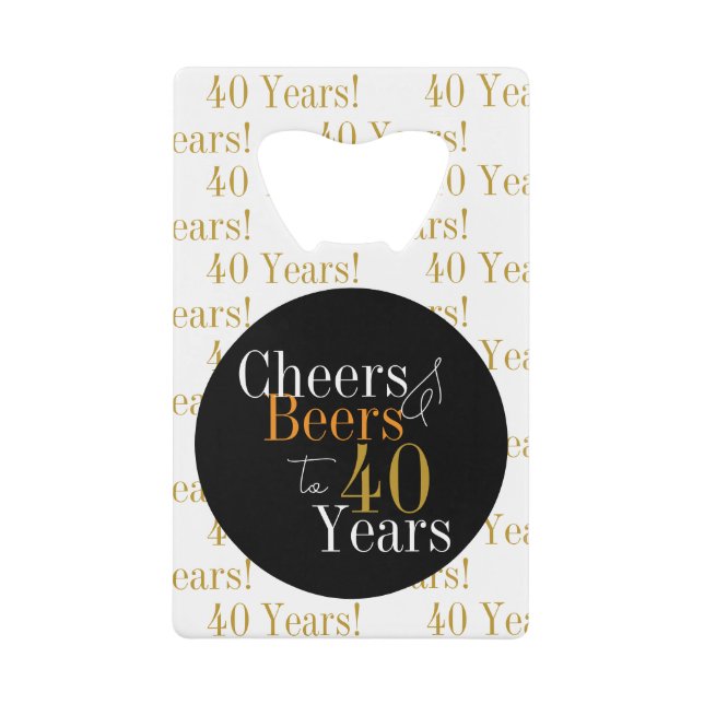 40e anniversaire Cheers et bières Black Gold Moder (Devant)