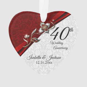 40e anniversaire de mariage floral rubis 💞 Souven
