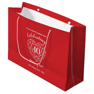 40e anniversaire de Ruby 40 ans sac personnalisé