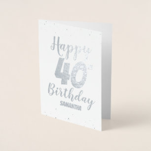 40e anniversaire heureux Carte Foil personnalisée