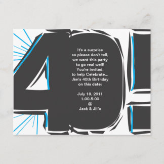 40e anniversaire Invitation