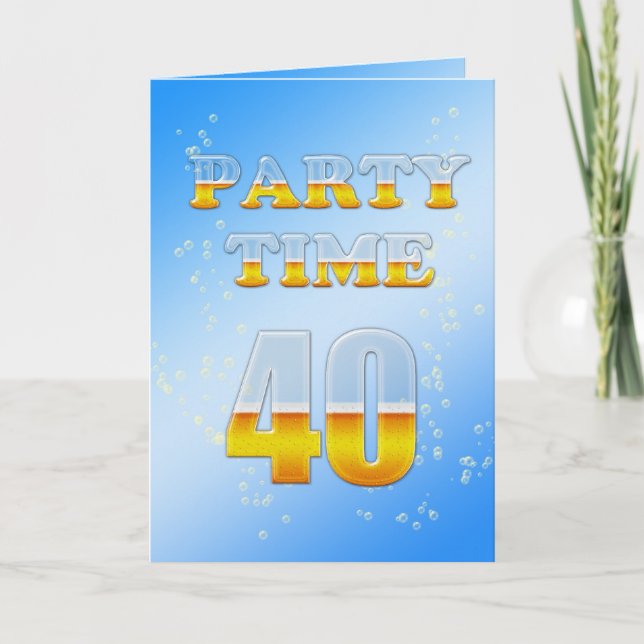 40e anniversaire invitation à la fête avec beaucou (Devant)