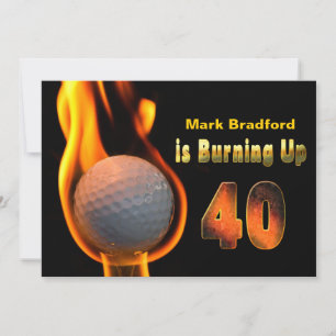 40E ANNIVERSAIRE INVITATION - BALLE DE GOLF