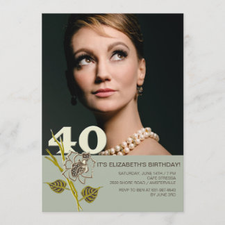 40e anniversaire Invitation photo