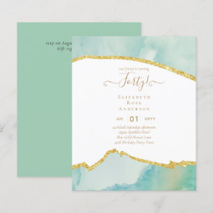 40e anniversaire Invitations Glamor Girly FUN mode