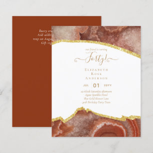 40e anniversaire Invitations Glamor Girly FUN mode
