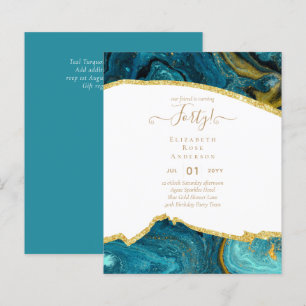 40e anniversaire Invitations Glamor Girly FUN mode