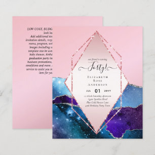 40e anniversaire Invitations Glamor Girly FUN mode